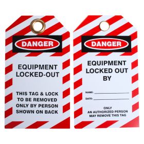 Equipment Locked out Lockout Tagout Label Pack of 10
