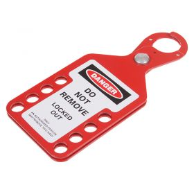 Red 8 Hole Tag and Hasp