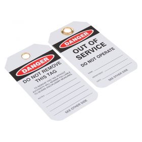 10 x Tags for Lockout - 'Out of Service - Do Not Operate'