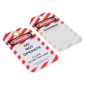 10 x Protective Liner Lockout Tags - 'Danger - Do Not Operate'