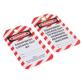 Equipment Locked Out to Protect Workers - Pack of 10