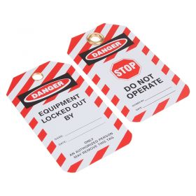 Stop Do Not Operate Tagout Lockout Tag Pack of 10