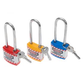 Jacket Lockout Lock with Long Shackle Set of 3