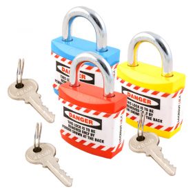 Jacket Lockout Lock with Regular Shackle Set of 3