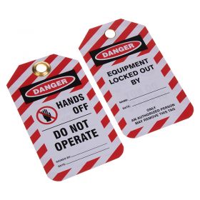 Hands Off Do Not Operate Lockout Tag Pack of 10