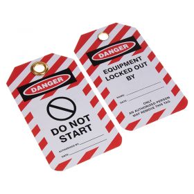 Do Not Start with Symbol Lockout Tag Pack of 10