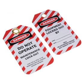 10 x Lockout Maintenance Tags - 'Do Not Operate - Maintenance Lockout'
