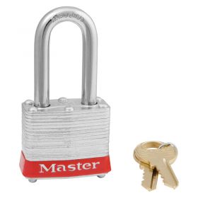 Masterlock Laminated Steel, Long Shackle Padlock 3 w/ Key Choice