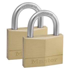 Masterlock 140 Brass Padlock w/ Choice of Pack Size